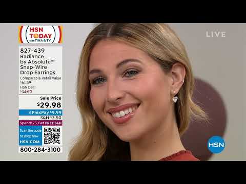 Radiance by Absolute 100Facet SnapWire Drop Earrings