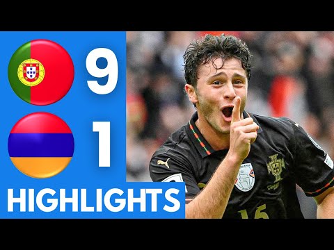 Portugal vs Armenia (9-1) Highlights | UEFA World Cup Qualifiers 2025/26