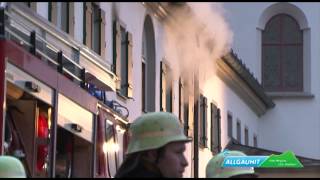 preview picture of video 'Brand in Franziskanerkloster Füssen - 100jähriger in Lebensgefahr'