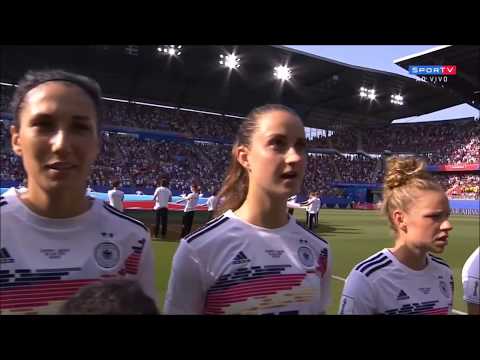 Hino da Alemanha - Alemanha x Suécia - Copa do Mundo Feminina 2019