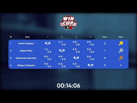 13:30 Volodymyr Samoilov 3 - 1 Maksym Deineha West 3 WIN CUP 10.12.2022 | TABLE TENNIS WINCUP