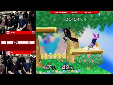 GENESIS 5 SSBM - Moky (Fox) Vs. Tai (Marth) - Melee Top 64 Singles