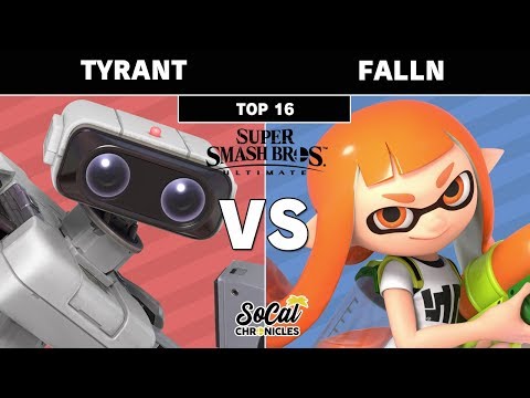 Smash Ultimate Tournament - Tyrant (ROB) Vs. falln (Inkling) Losers Top 16 - SoCal Chronicles