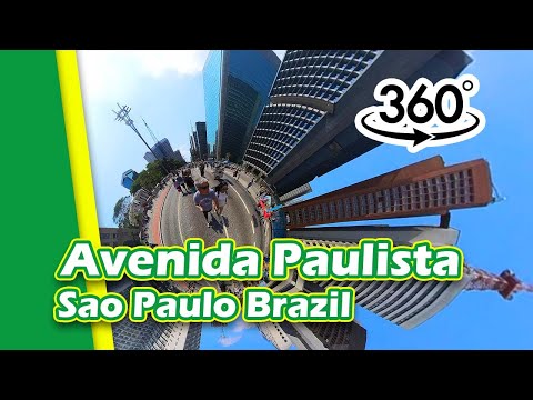 Avenida Paulista São Paulo Domingo - Caminhada em realidade virtual 360° (4K) | Explore a rua icônica do Brasil