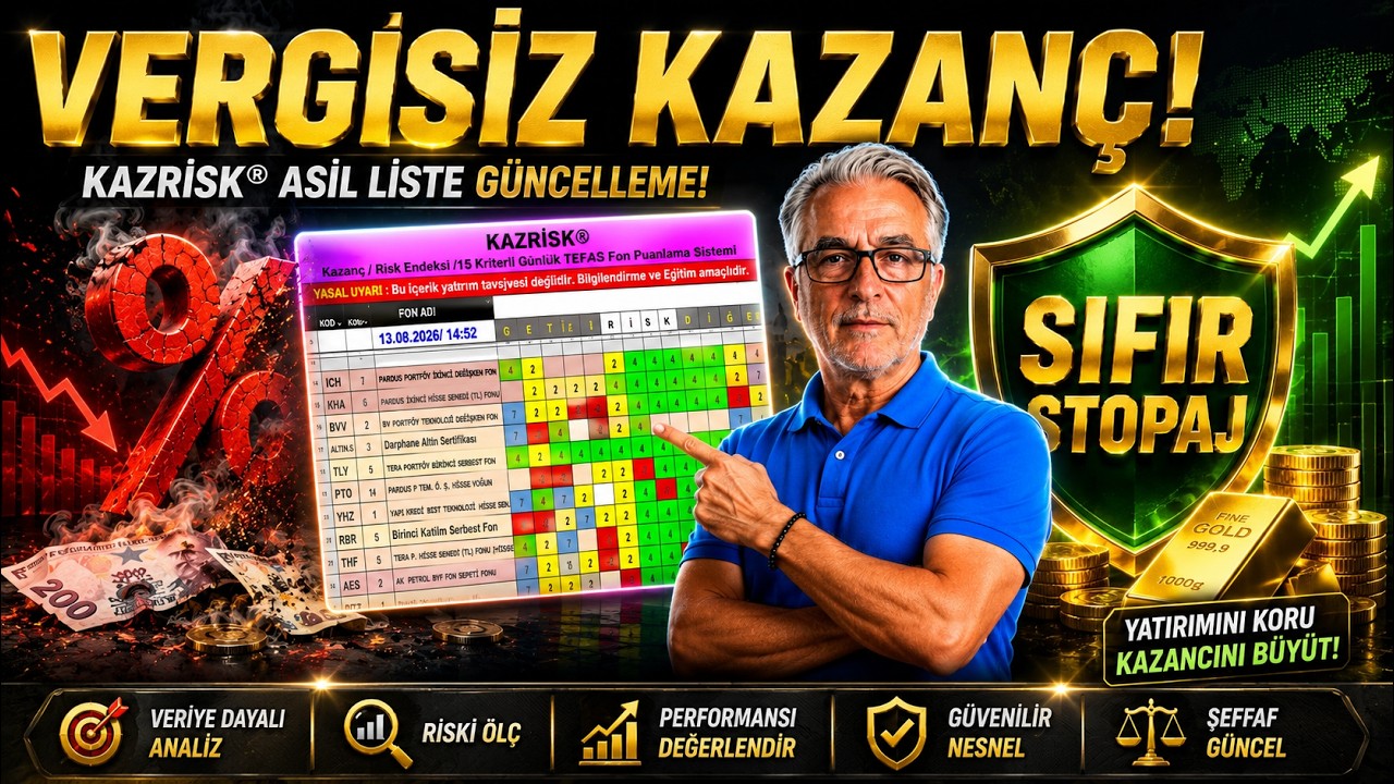 Kazancınız Vergide Buhar Olmasın! Stopajsız Fonlar ve KAZRİSK Şampiyonları