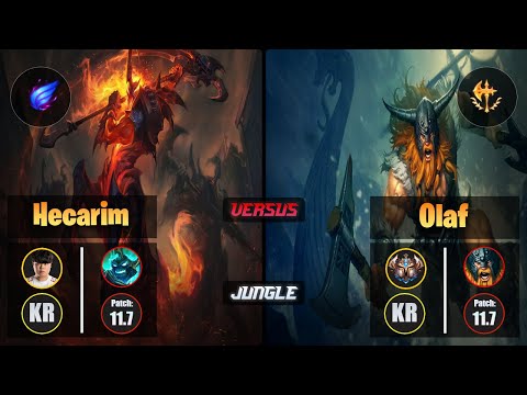 Clid HECARIM (Jungle) [Phase Rush] VS OLAF - Challenger KR Patch 11.7