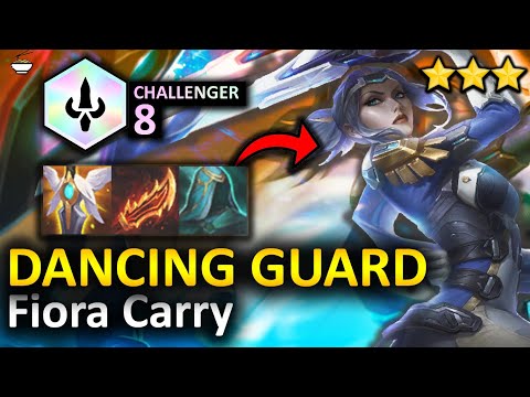 Dancing Guard ⭐⭐⭐ Fiora Piercing Enemy With Best Fiora Items | 8 Challenger 3 Mercenary | TFT Set 6