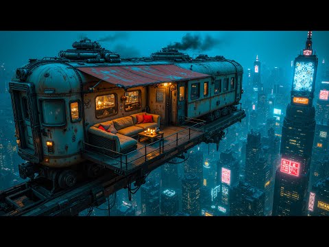 Lo-fi Chill Beats & Futuristic Rain Ambience | Relax, Study or Sleep Deeply in Cyberpunk City Vibes