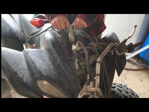 DIY Yamaha Raptor bent steering stem fix!