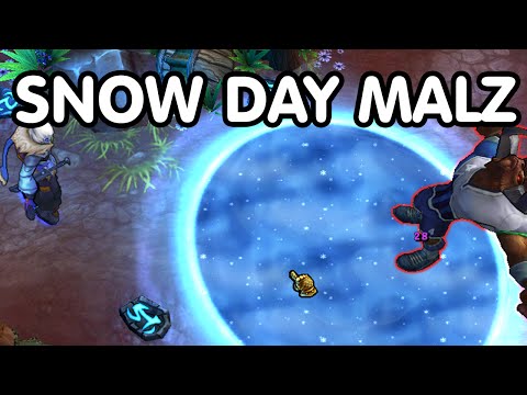 Snow Day Malzahar Skin Spotlight Gameplay (League of Legends - LoL)