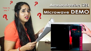 Amazonbasics 23L Microwave Demo | Step By Step Instruction (in Hindi)