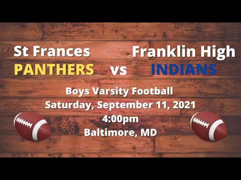 St. Frances vs Franklin Varsity Football