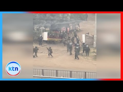 Police officers seen dragging a body in Juja, the deceased was a mechanic and not a protester