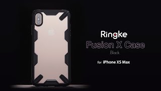 Ringke Fusion X Apple iPhone XS Max Hoesje Doorzichtig Rood Hoesjes