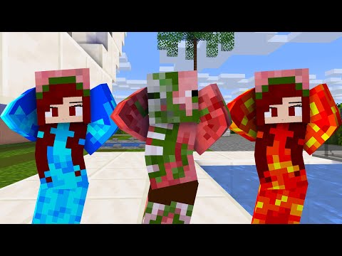 MONSTER SCHOOL : CHICKEN WING MEME PIGMAN FAMILY - MINECRAFT ANIMATION