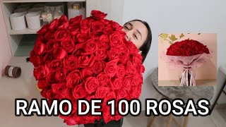 100 ROSAS | UNA PERSONA | UN RAMO | ¿CÓMO HACER UN RAMO DE 100 ROSAS