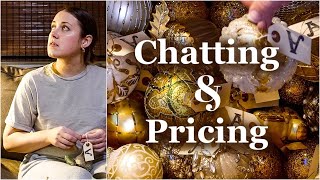 Pricing Ornaments & Antique Booth Sales Update | Vlogmas Day 13