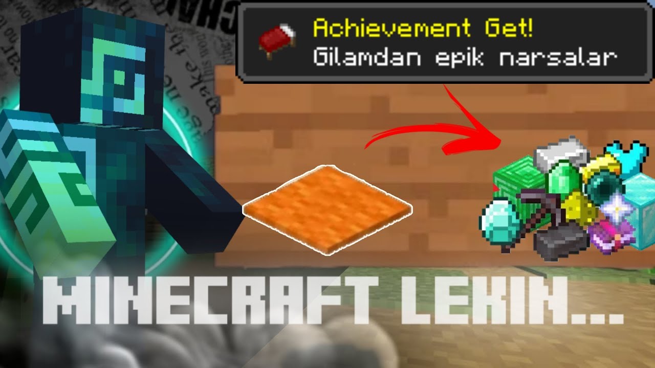 Minecraft lekin Gilamdan epic narsalar beradi O'zbekcha minecraft #Kayzo