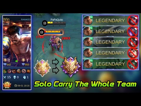 Forgot To Ban Paquito! Solo Carry The Whole Team | 15 Kills No Death Gameplay Mobilelegends