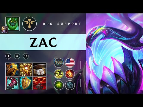 Zac Support vs Janna - NA Challenger Patch 25.23