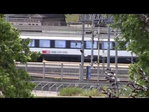 Treni a Monza - Ultimo EC158 (E656 437+4 carrozze SBB) - 14/06/2014