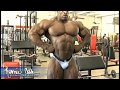 Ronnie Coleman posing 5 weeks out from the Olympia