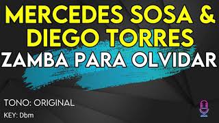 Mercedes Sosa &amp; Diego Torres - Zamba Para Olvidar - karaoke Instrumental