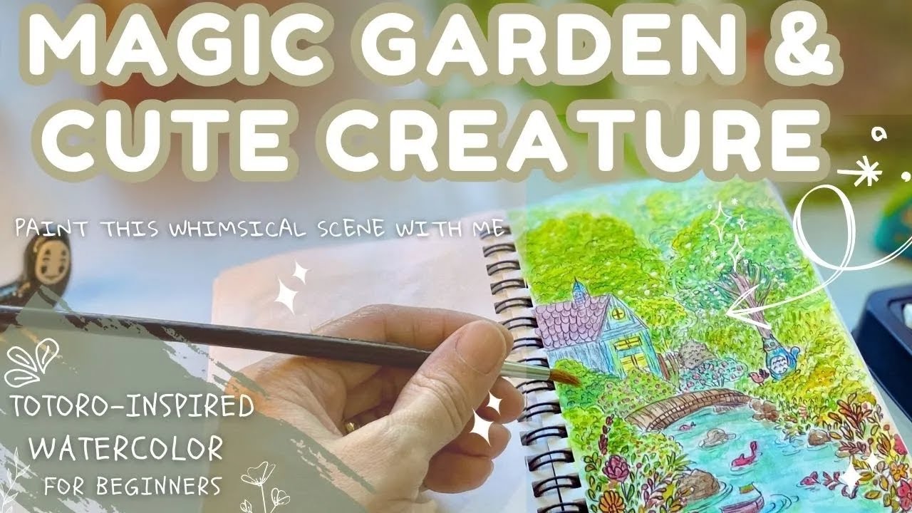 The Most Satisfying Art Tutorial : Magic Garden with Ghibli-Inspired Creature | Relaxing