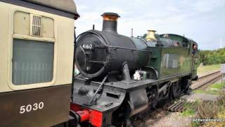 preview picture of video 'GWR 4160 Large Prairie | West Somerset railway | 28/7/2011'