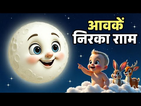 Chanda Mama Noor ke 🌝🌜 | Chanda mama dur ke | kids Hindi Rhymes | #kids #rhymes #chandamama #poem 