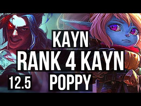 KAYN vs POPPY (JNG) | Rank 4 Kayn, 8 solo kills | EUW Challenger | 12.5