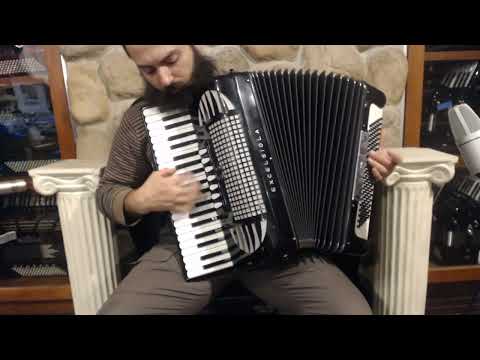 5796 - Black Excelsior Excelsiola Mod. 612 Piano Accordion LMH 41 120 $1299