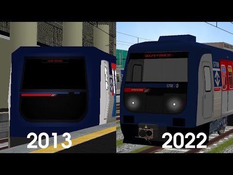 openBVE - Comparativo da Linha 5-Lilás Entre 2013-2022