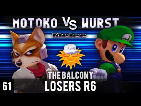 Melee @ the Balcony 62 - Losers R6 ft. Motoko (Fox) VS TheLiteralWurst (Luigi)