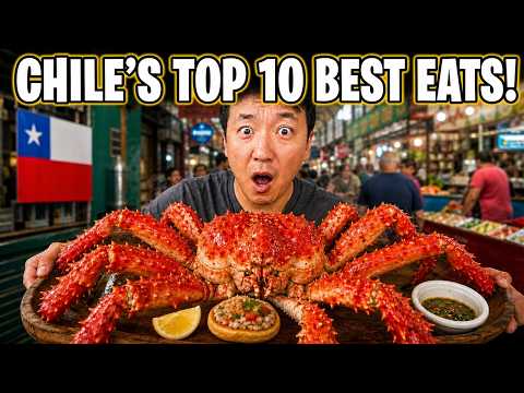 ARCTIC KING CRAB! Top 10 BEST Local Eats in Santiago Chile
