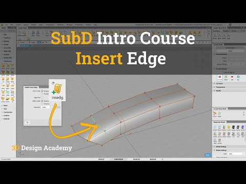 Autodesk Alias Tutorials, SubD Intro 14 - Insert Edge