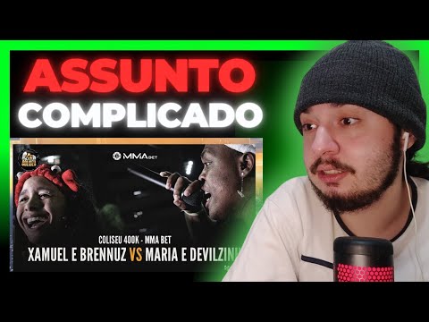 (DEU 4º ROUND 😱🔥) XAMUEL (RS) E BRENNUZ (SP) X MARIA (SP) E DEVILZINHA - 2º FASE | REACT BAUEB