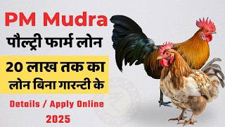 PM Mudra Poultry Farm Loan 2025 | Poultry Farm Loan RS 20 Lakh | Poultry Farm Loan Details