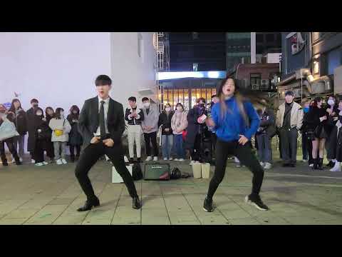 20230131 Tue. HyoJin#김효진&YuKagawa#유카가와 Hongdae Busking 홍대 버스킹 SnowHorse#눈말 205358