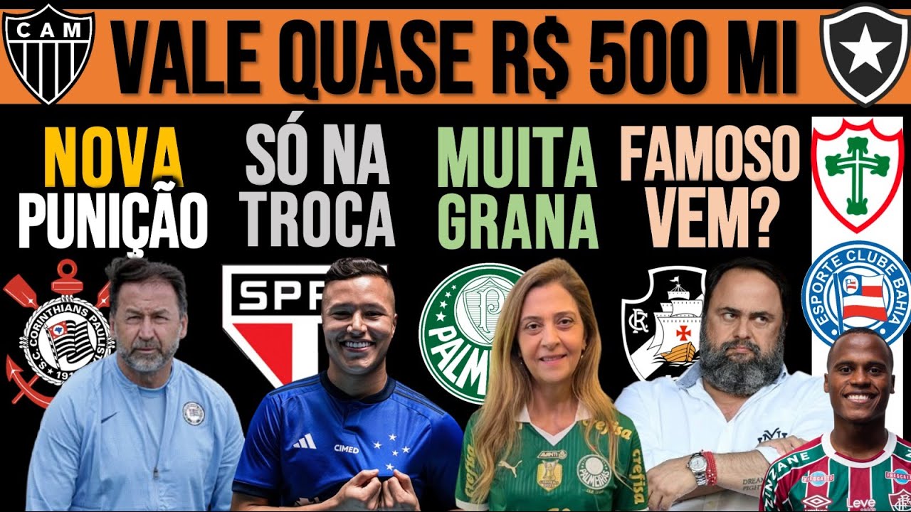TIMÃO: TRANSFERBAN NOVO! BOLADA NO VERDÃO! GALO x BOTA: ATÉ MEIO BILHÃO! PLANO B NO SP! GREGO, ARIAS