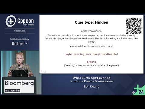 Lightning Talk: What LLMs Won't Ever be Able to Do - Ben Deane - CppCon 2024