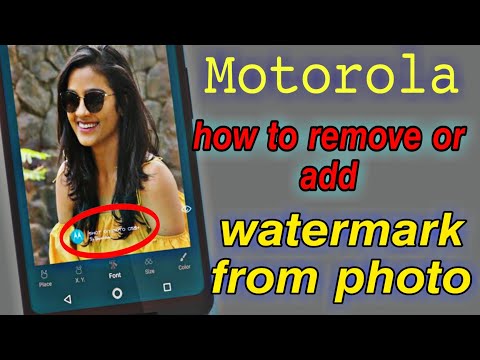 motorola photo watermark setting / how to remove watermark from photo