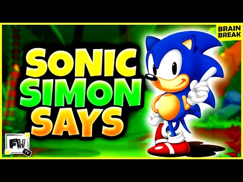 Sonic Simon Says Brain Break Game for Kids!