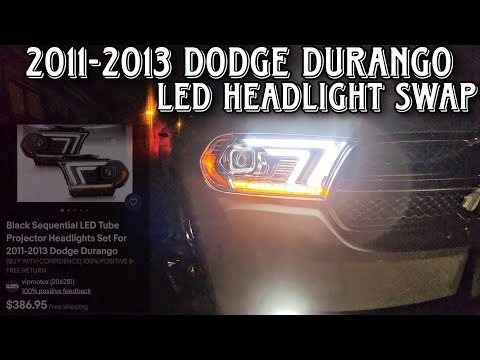FINALLY! INSTALLING DODGE DURANGO LED HEADLIGHT ASSEMBLY 2011 - 2013 #roadto1k #durango #hemi #dodge