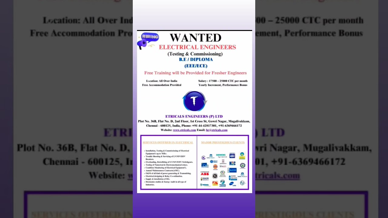 #electrical #engineer #testing #commissioning #hiring #latest #job