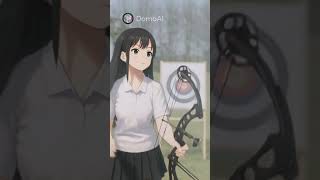 アーチェリー(コンパウンド)の試作アニメ、ChatGPTとDomo AIで作成