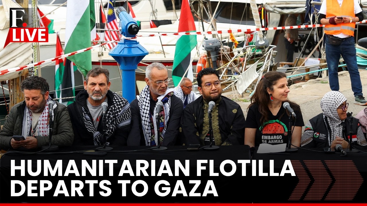 LIVE: Humanitarian Flotilla Members Addresses Media Ahead of Departure to Gaza | N18G