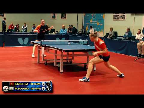 8.KREKINA - DOLGIKH RUSSIAN Championship table tennis настольный теннис
