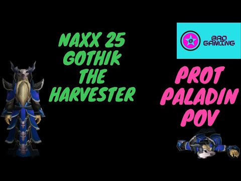 Naxx 25man Gothik The Harvester. Prot Paladin POV. Whitemane Server