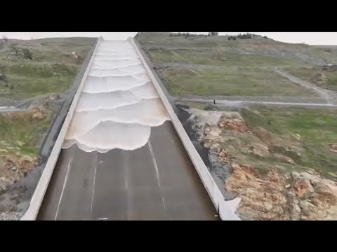 California Water Levels Reach Critical Point: Oroville Dam Releases Water in Preparation for Heavy Rainfall